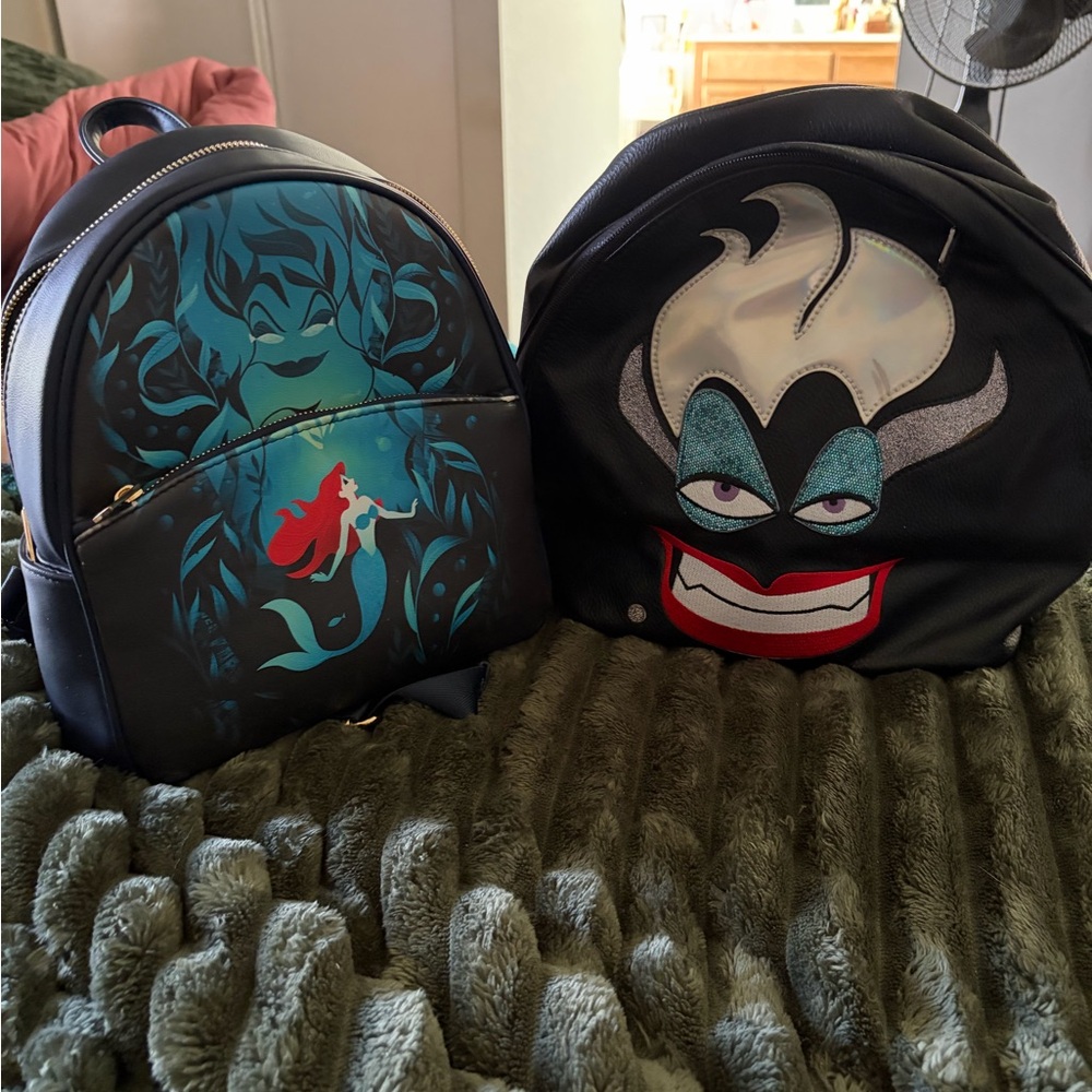 Danielle Nicole Ariel & Ursula Disney Backpacks 2 for $40
